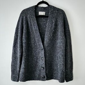 Everlane Confetti Merino Wool Button Up Cardigan